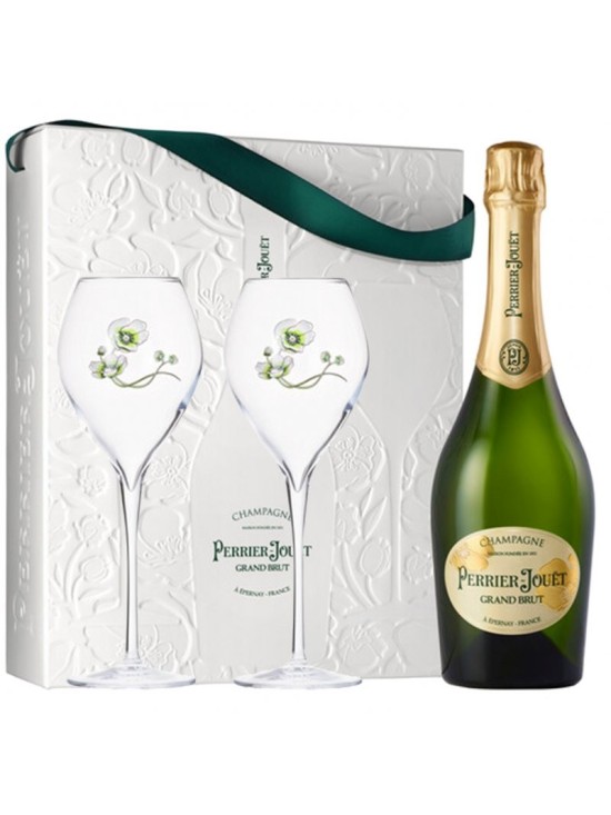 PERRIER-JOUET - Grand Brut bottle + 75cl flutes